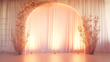 peach fuzz archway, Tunnel, Display, Backdropの素材