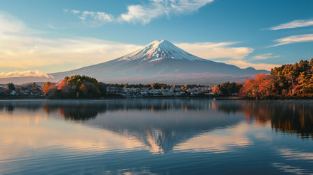 Japan travel concept Mount Fuji in the afternoonの素材