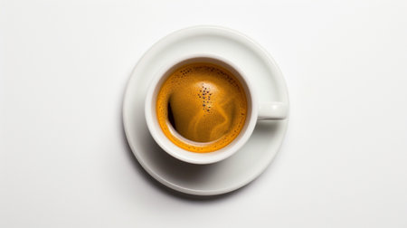 Espresso cup on white backgroundの素材