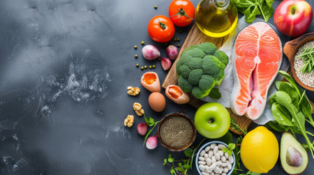 Healthy and detox food concept. Ketogenic dietの素材