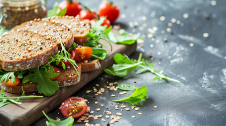 Healthy concept, gluten free, lectine free, side viewの素材