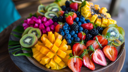 huge exotic fruit platter from buffetの素材