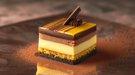 Each layer represents a different culinary period, creating a dessert that transcends timeの素材