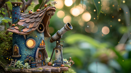 , offering fairies a magical view of the night skyの素材