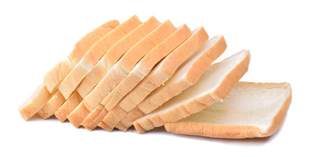 sliced bread isolated on white background
