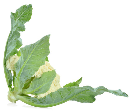 Cauliflower isolated on white backgroundの写真素材
