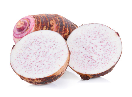 taro isolated on white background.の写真素材