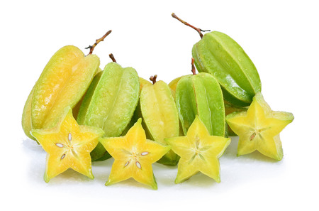 Star apple on white backgroundの写真素材