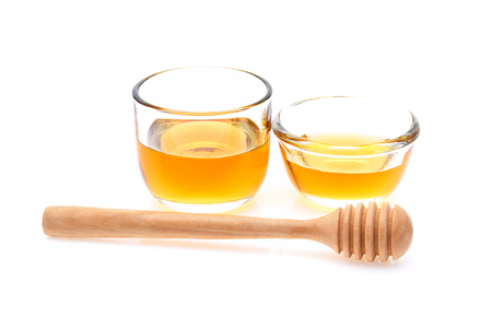 honey isolated on white backgroundの写真素材