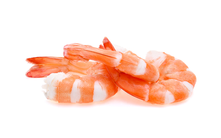 shrimps isolated on white backgroundの写真素材