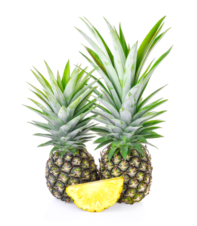 Pineapple isolated on white backgroundの写真素材