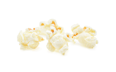 Popcorn isolated on the white backgroundの写真素材