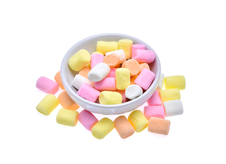 Marshmallow isolated on white backgroundの写真素材