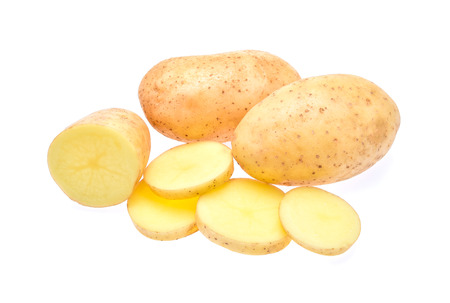 potato isolated on white backgroundの写真素材