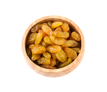 Sweet raisins on white backgroundの写真素材
