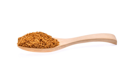 brown sugar isolated on white backgroundの写真素材