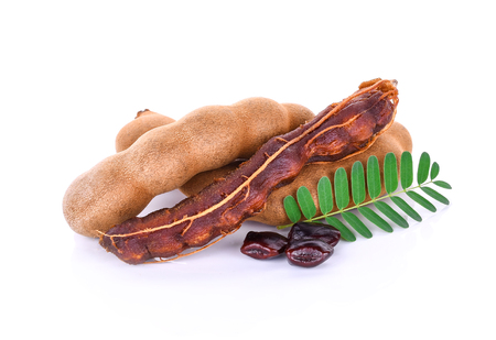 Tamarind isolated on white backgroundの写真素材