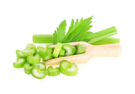 celery isolated on white backgroundの写真素材