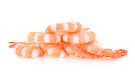 shrimps isolated on white backgroundの写真素材