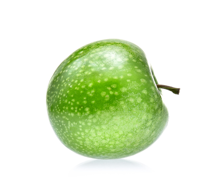 Green Apple Isolated on White Backgroundの写真素材