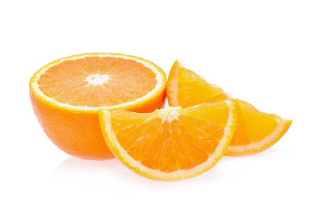 orange fruit isolated on white backgroundの写真素材