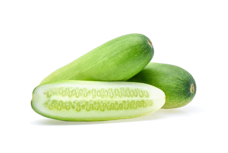 cucumber isolated on white backgroundの写真素材