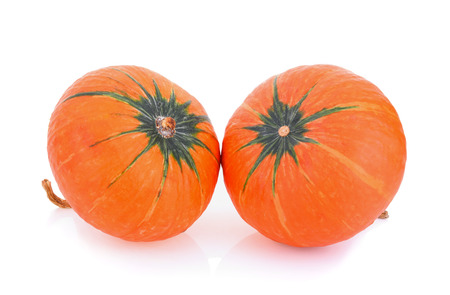 Japanese pumpkin isolated on white backgroundの写真素材
