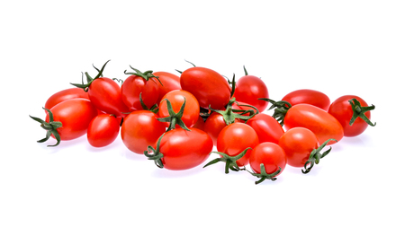 tomatoes isolated on white backgroundの写真素材