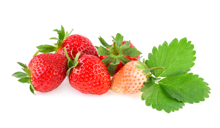 Strawberry isolated on white backgroundの写真素材