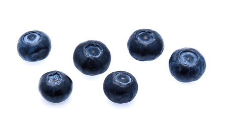 blueberries isolated on white backgroundの写真素材
