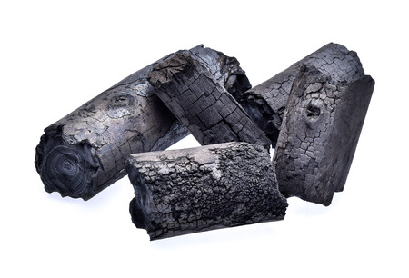 charcoal isolated on white backgroundの写真素材
