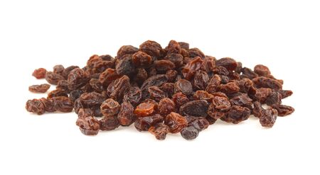 raisins isolated on white backgroundの写真素材