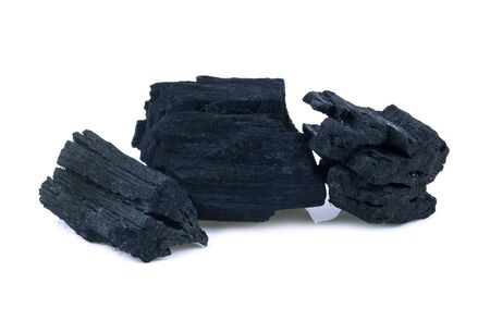 charcoal isolated on white backgroundの写真素材
