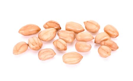  Boiled peanuts isolated on white backgroundの写真素材