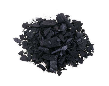 charcoal isolated on white backgroundの写真素材