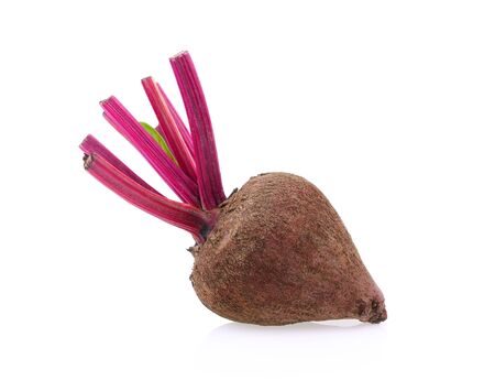 Fresh beetroot isolated on whiteの写真素材