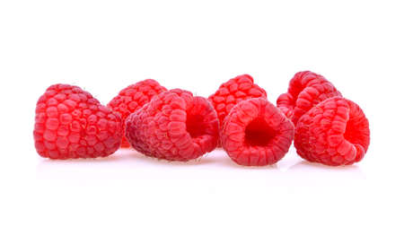 Raspberry isolated on white backgroundの写真素材