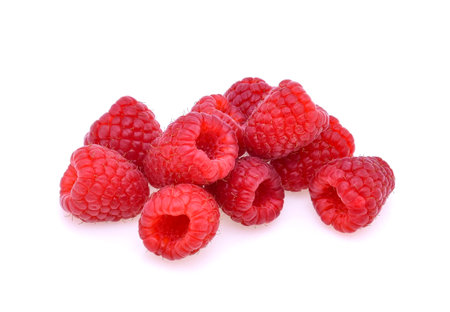 Raspberry isolated on white backgroundの写真素材