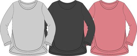 hoodie shirt long sleeve sport ziper design template drawingのイラスト素材