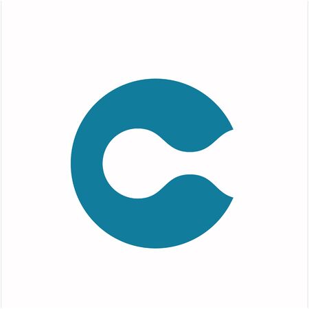 Letter C Modern Circle Shape Logo Design with tech concept.のイラスト素材