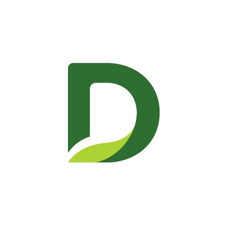 initial D with nature logo design inspirationのイラスト素材