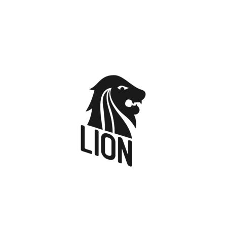 Luxury lion logo vector icon, or also the lion's head silhouette , perfect for the icon or also the logo.のイラスト素材
