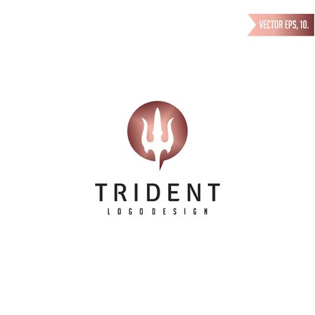 Luxury trident logo design vector illustrationのイラスト素材