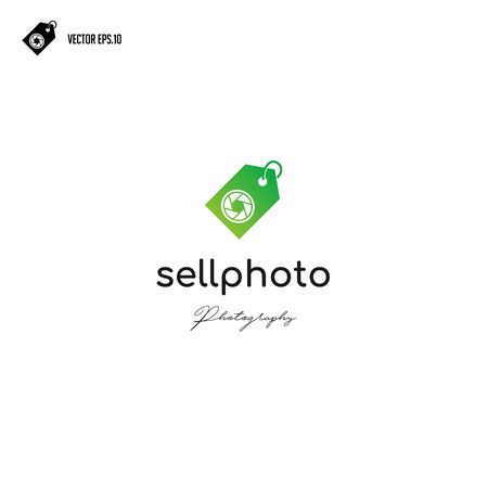 camera shutter icon with Sale logo designのイラスト素材