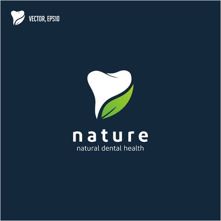 Nature Dental logo designs concept vector, Dental Clinic logo templateのイラスト素材
