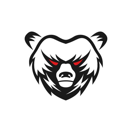 Angry Bear logo design vectorのイラスト素材