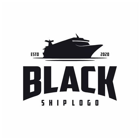 Vintage retro Cruise ship logo designのイラスト素材