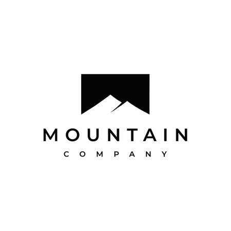 Simple Modern Mountain Logo Designのイラスト素材