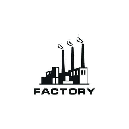 Factory building logo design. Modern industrial logo designのイラスト素材
