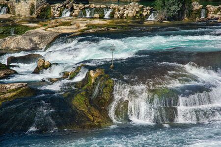 The Rhine Falls in Schaffhausen in Switzerlandの写真素材
